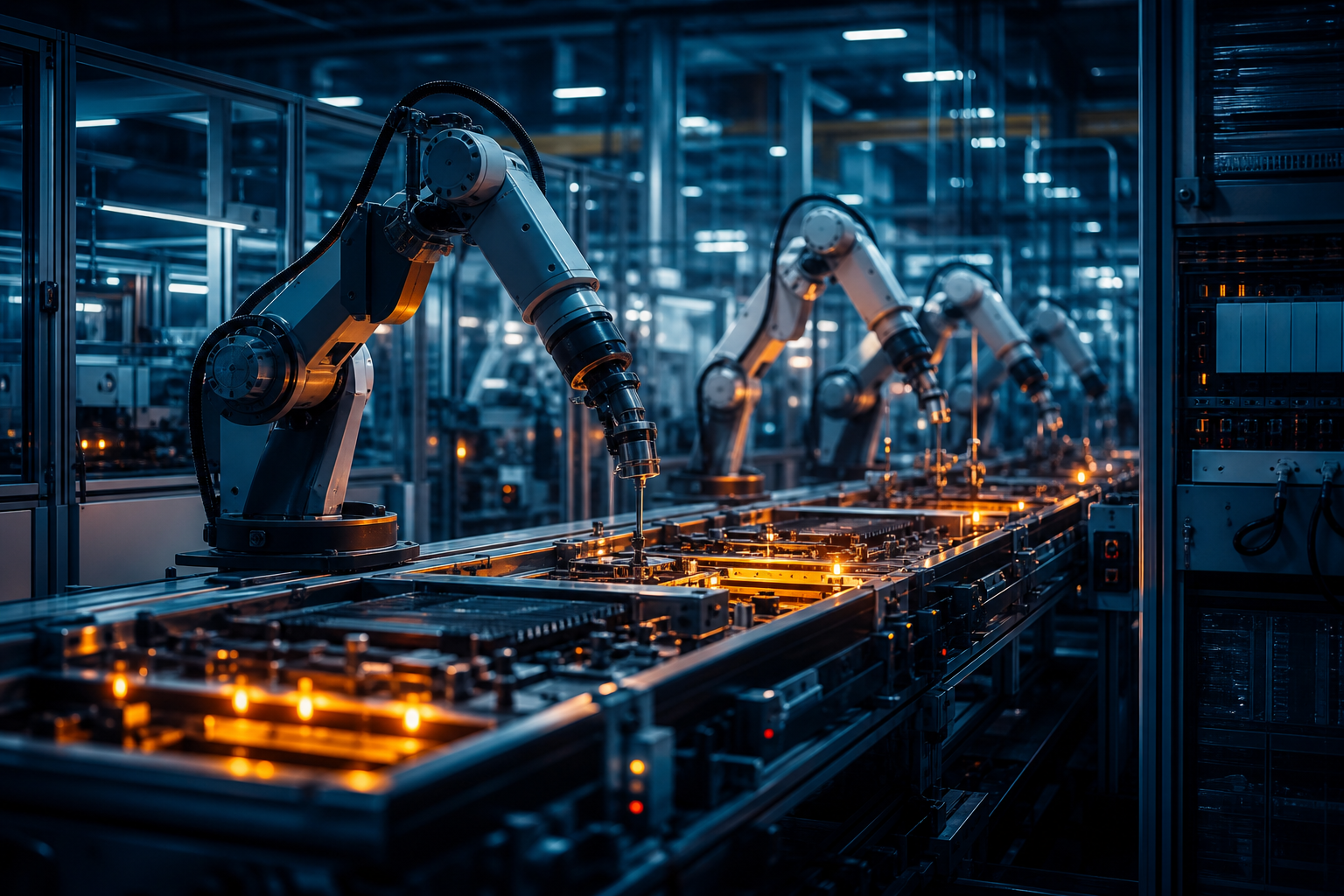 Automatisierung – robotergestützte Fertigungslinie