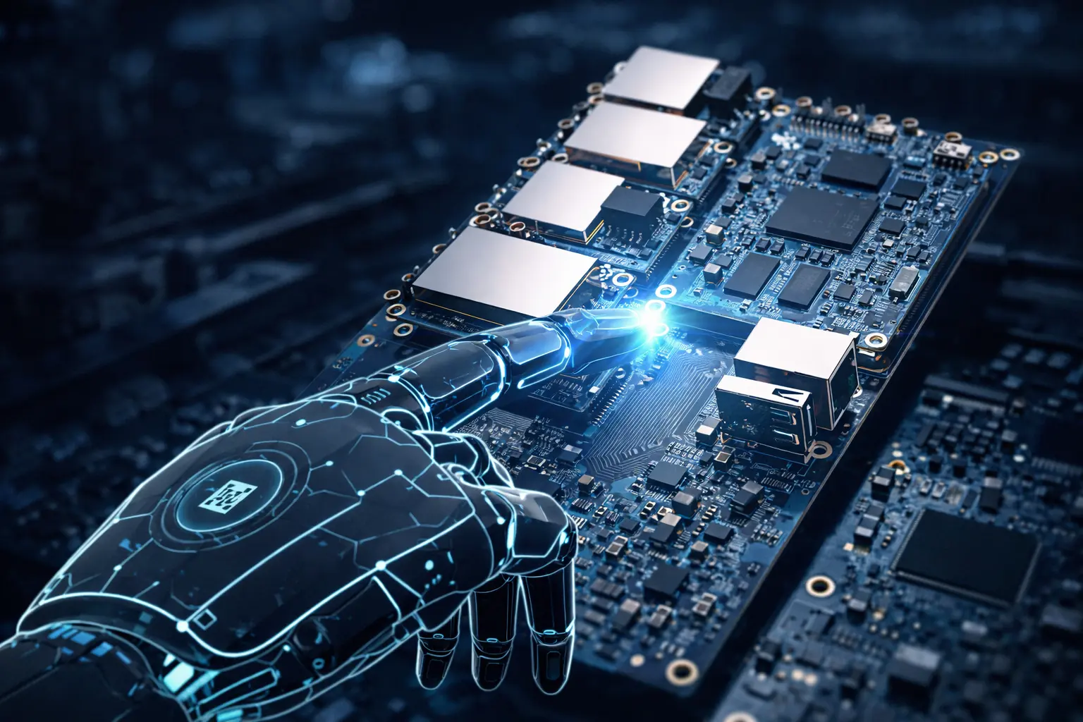 Modernste Robotik in der Elektronikfertigung
